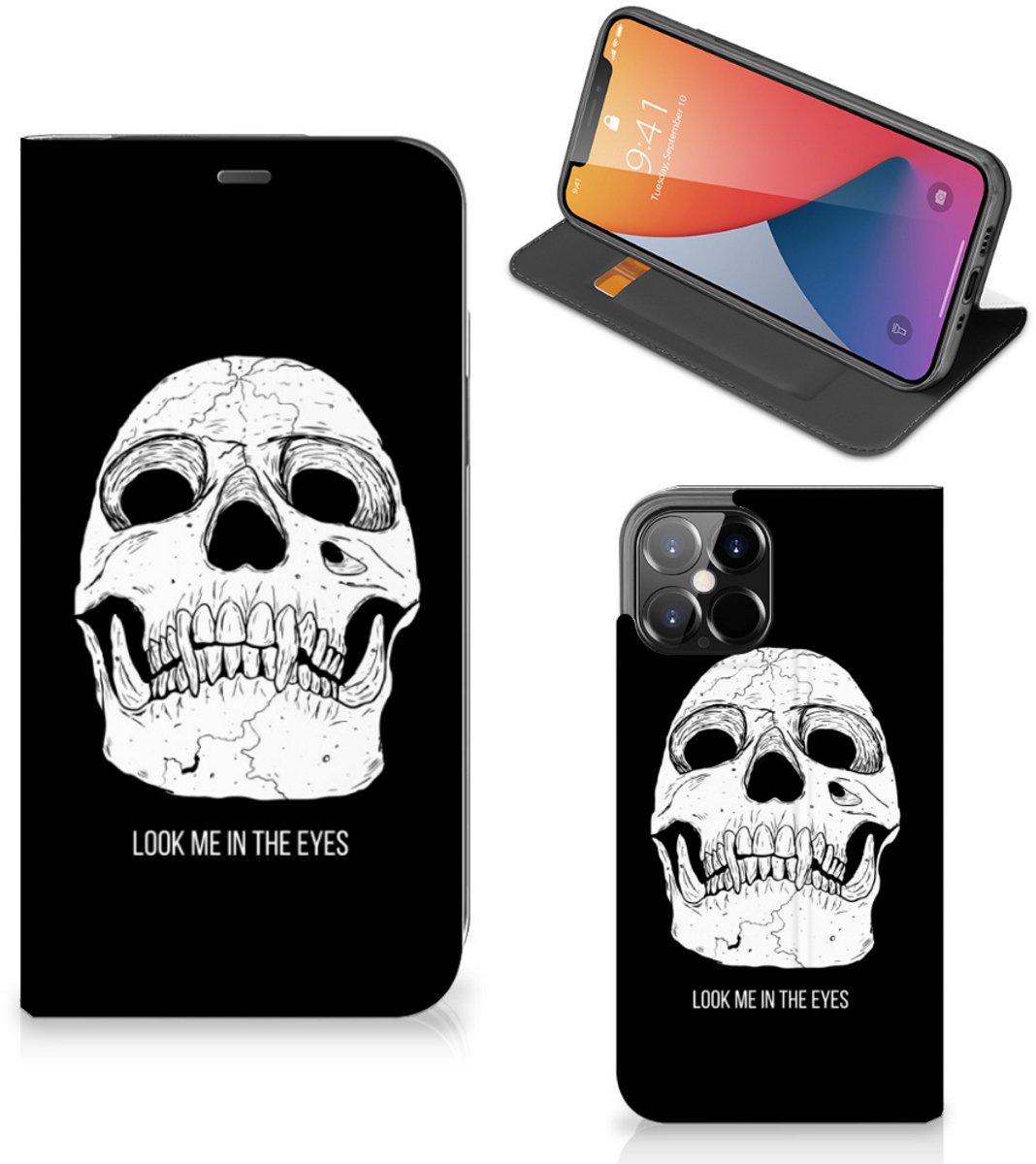 Mobiel BookCase iPhone 12 Pro Max Skull Eyes