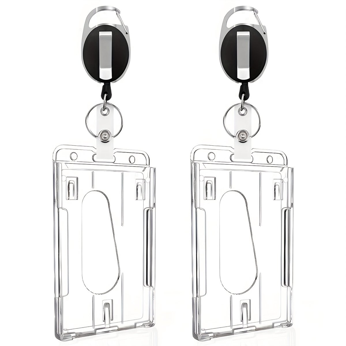 Livé® Badgehouder – 2 stuks Transparante Uitschuifbare ID Houder