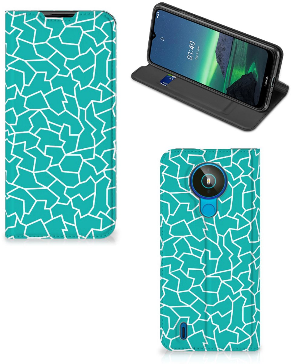 Nokia 1.4 Bookcase Cracks Blue