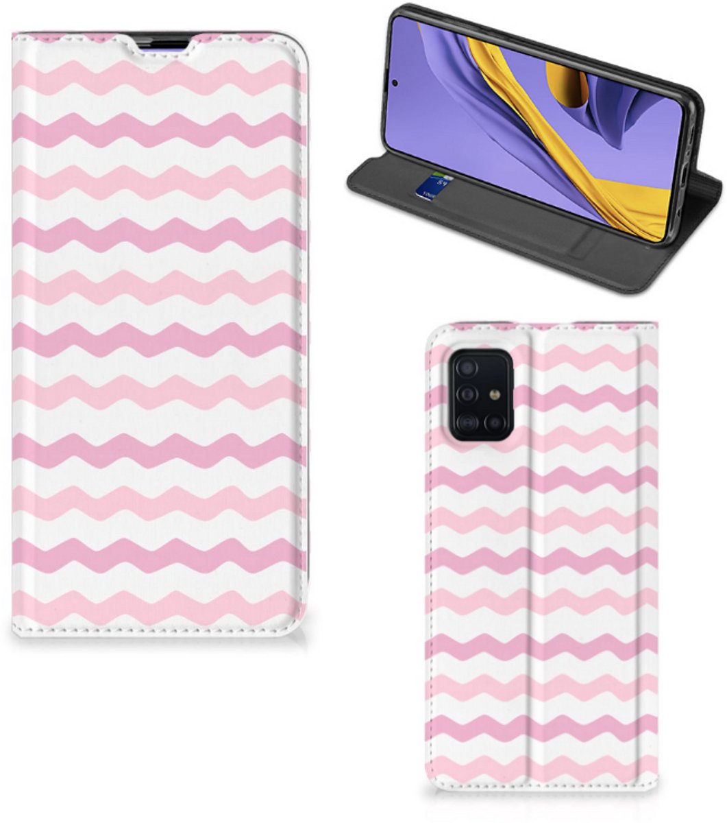 Samsung Galaxy A51 Hoesje met Magneet Waves Roze
