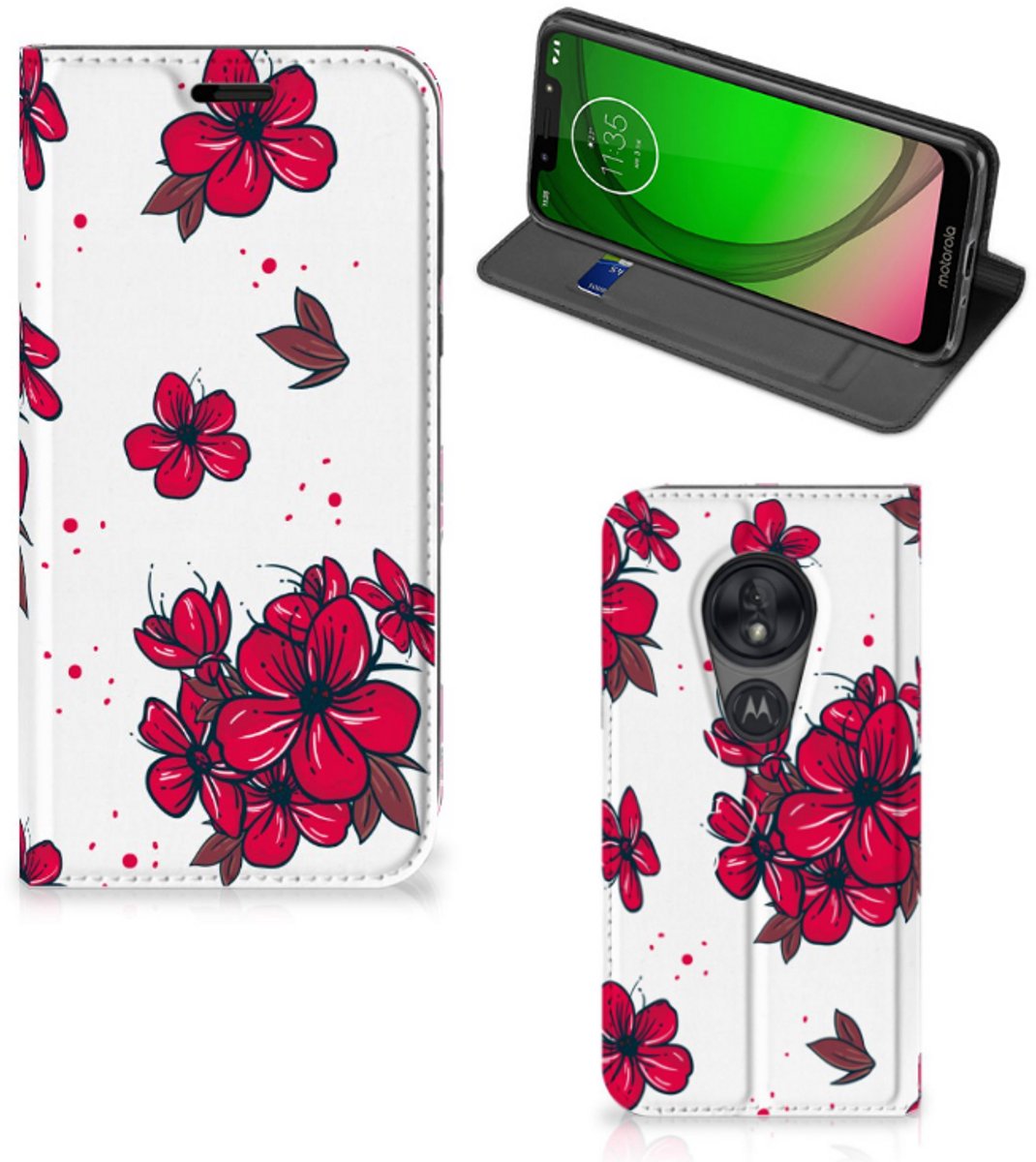Motorola Moto G7 Play Smart Cover Blossom Red