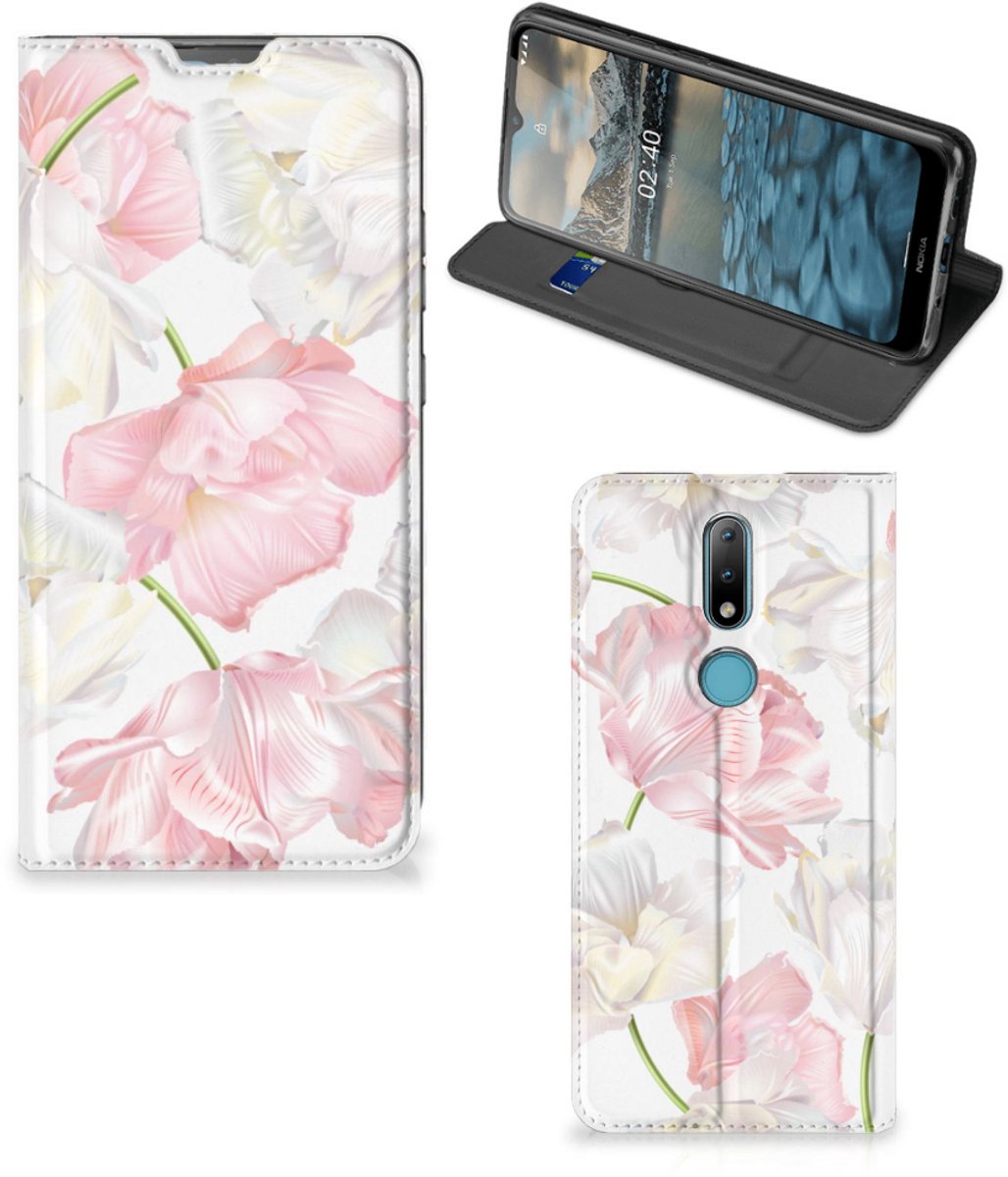 Nokia 2.4 Smart Cover Lovely Flowers