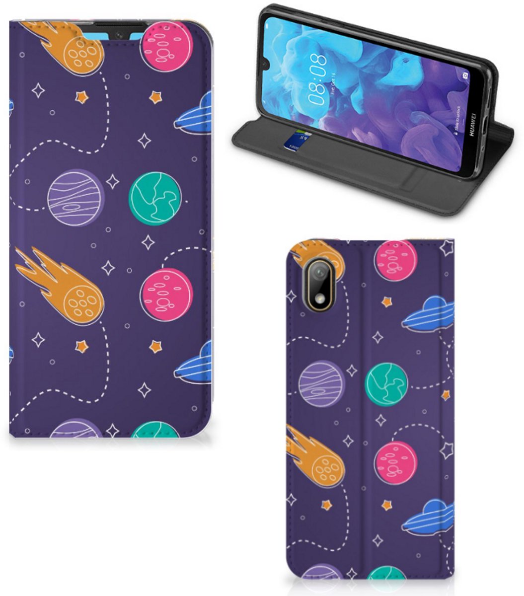 Book Case voor Huawei Y5 (2019) Hippe Standcase Space
