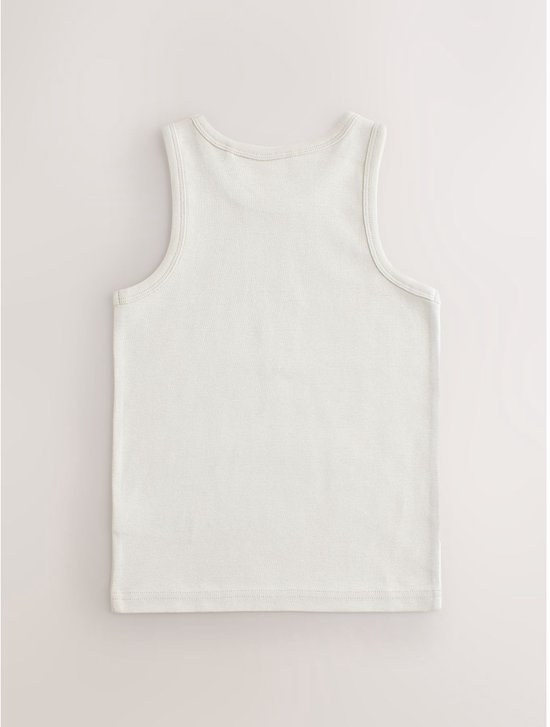 Witte tanktop zonder opdruk.