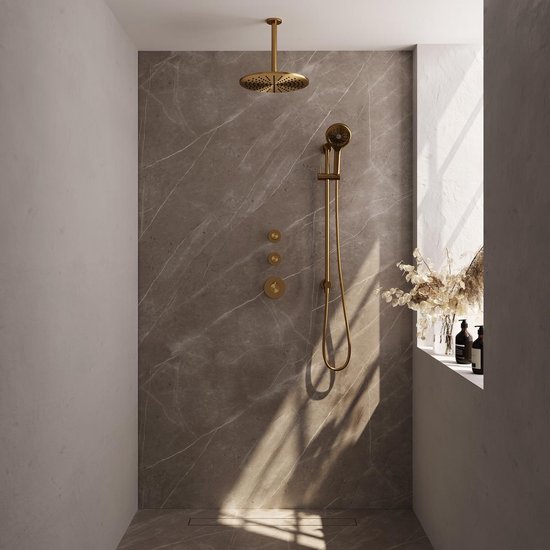 Douche Glijstang met Wateraansluiting 70 cm RVS Geborsteld