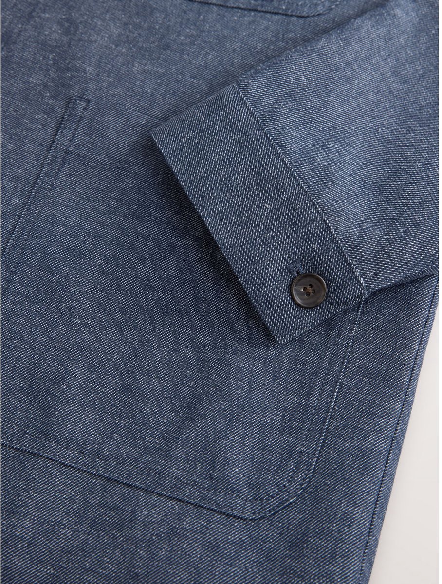 Next - Heren - Chore jack met textuur - Blauw