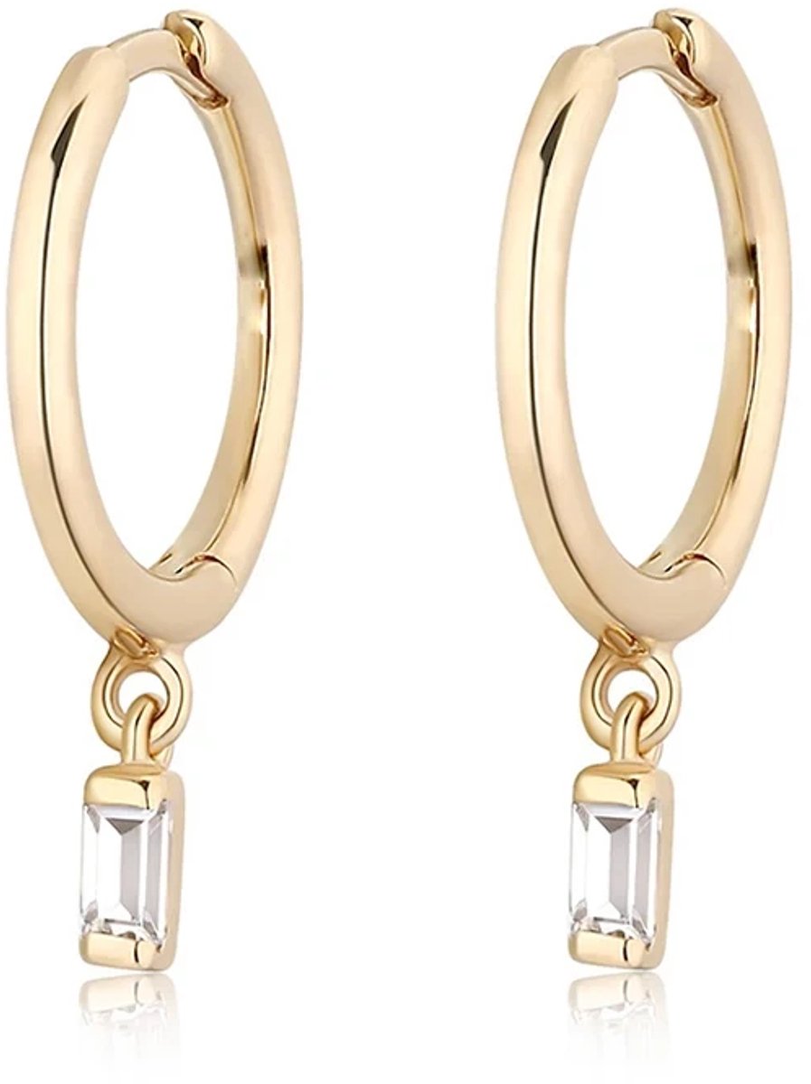 Oorring met zirkonia hanger