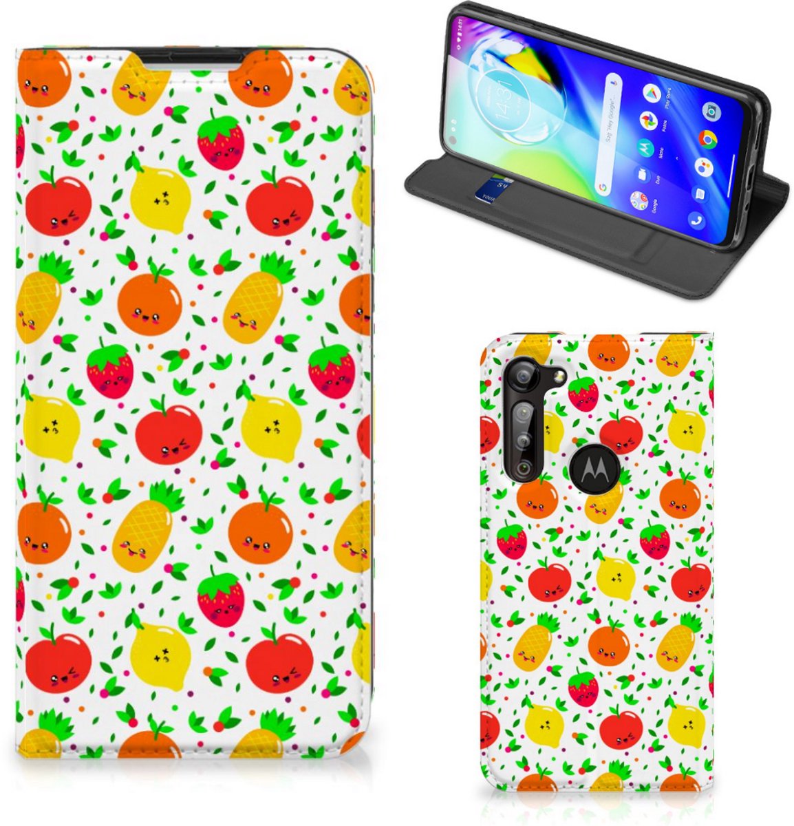 Motorola Moto G8 Power Flip Style Cover Fruits