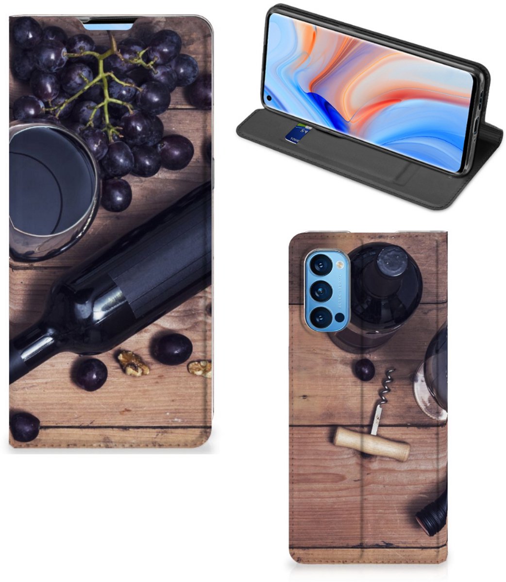 OPPO Reno4 Pro 5G Flip Style Cover Wijn