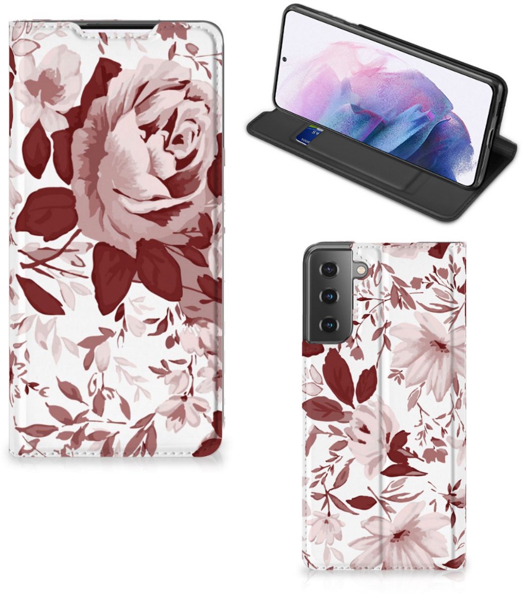 Bookcase Samsung Galaxy S21 Plus Watercolor Flowers