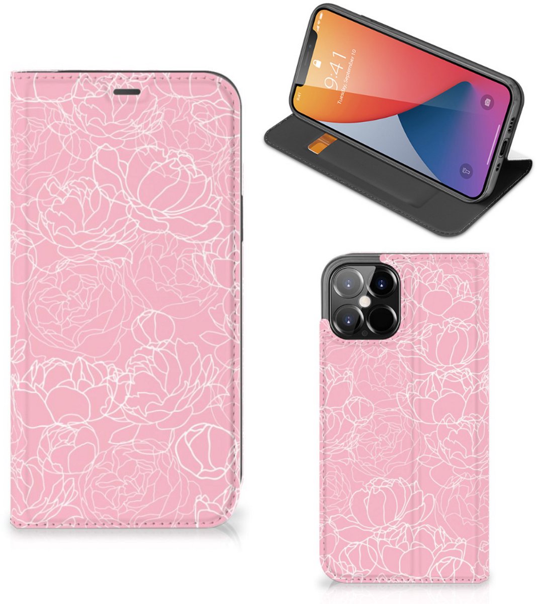 iPhone 12 Pro Max Smart Cover White Flowers