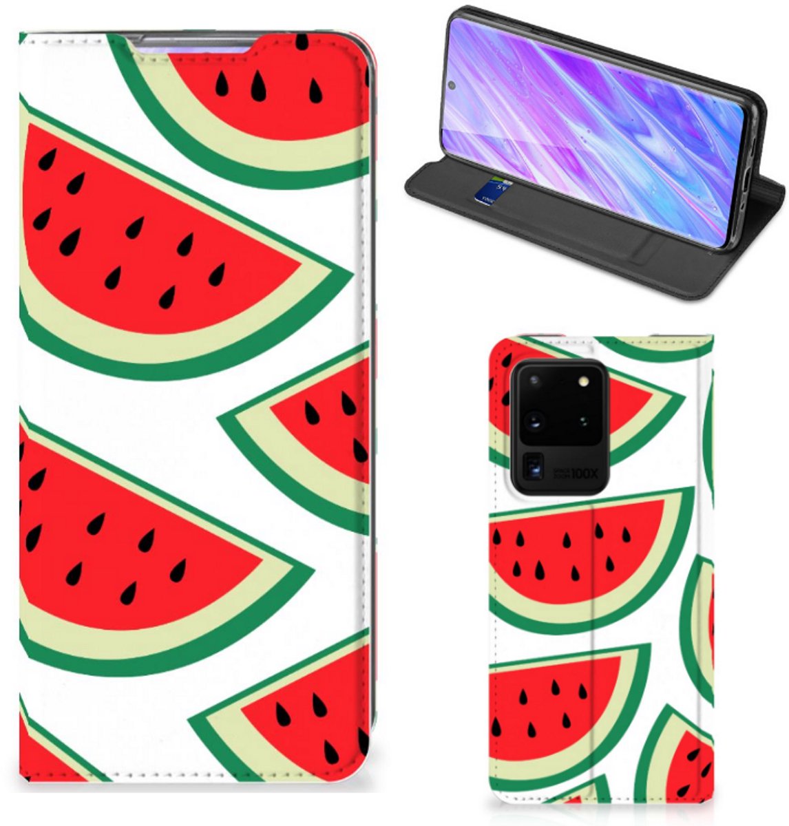 Samsung Galaxy S20 Ultra Flip Style Cover Watermelons