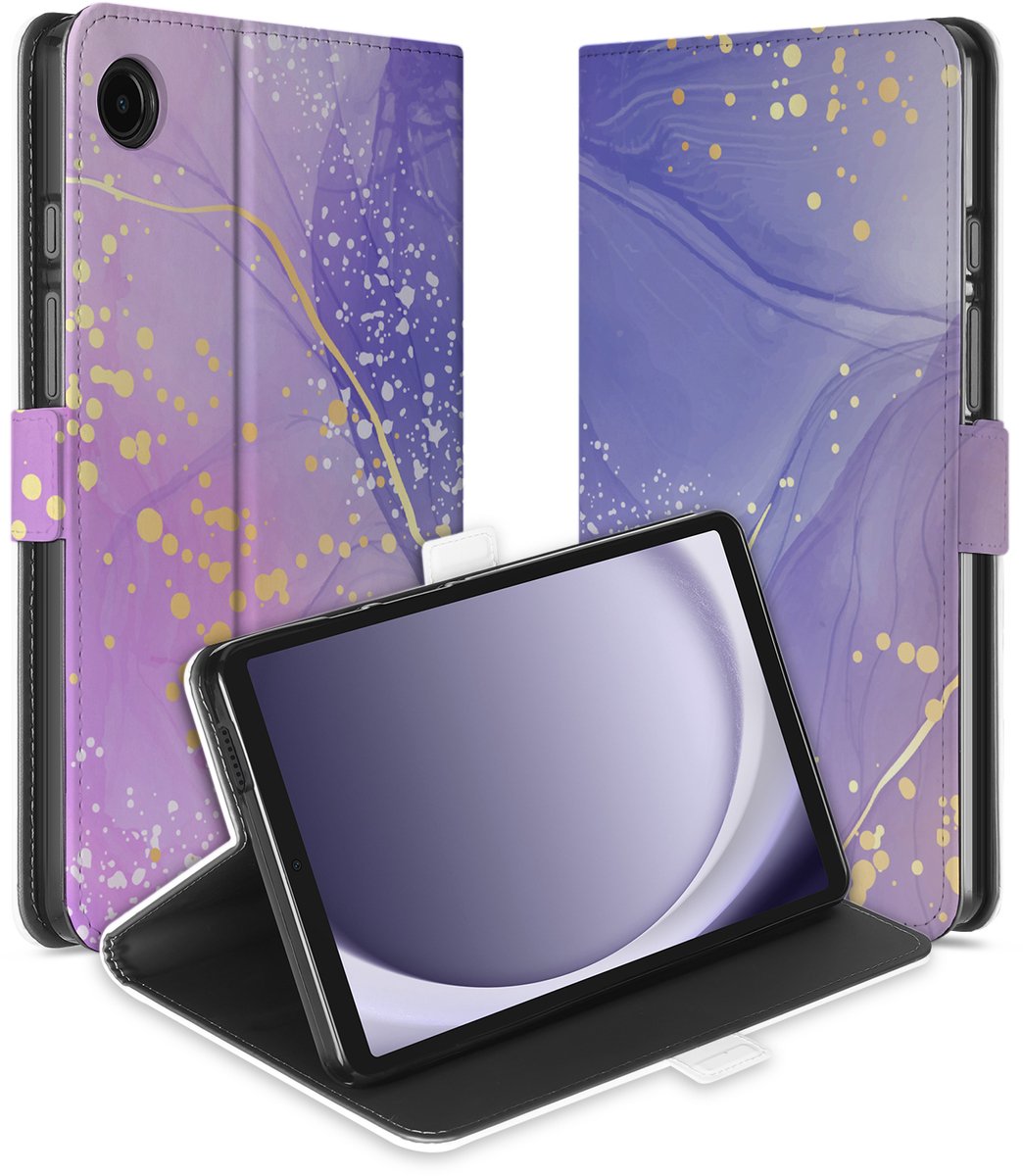 Uniek Samsung Galaxy Tab A11/Tab A9 Tablethoesje Watercolor Paars Design | B2C Telecom