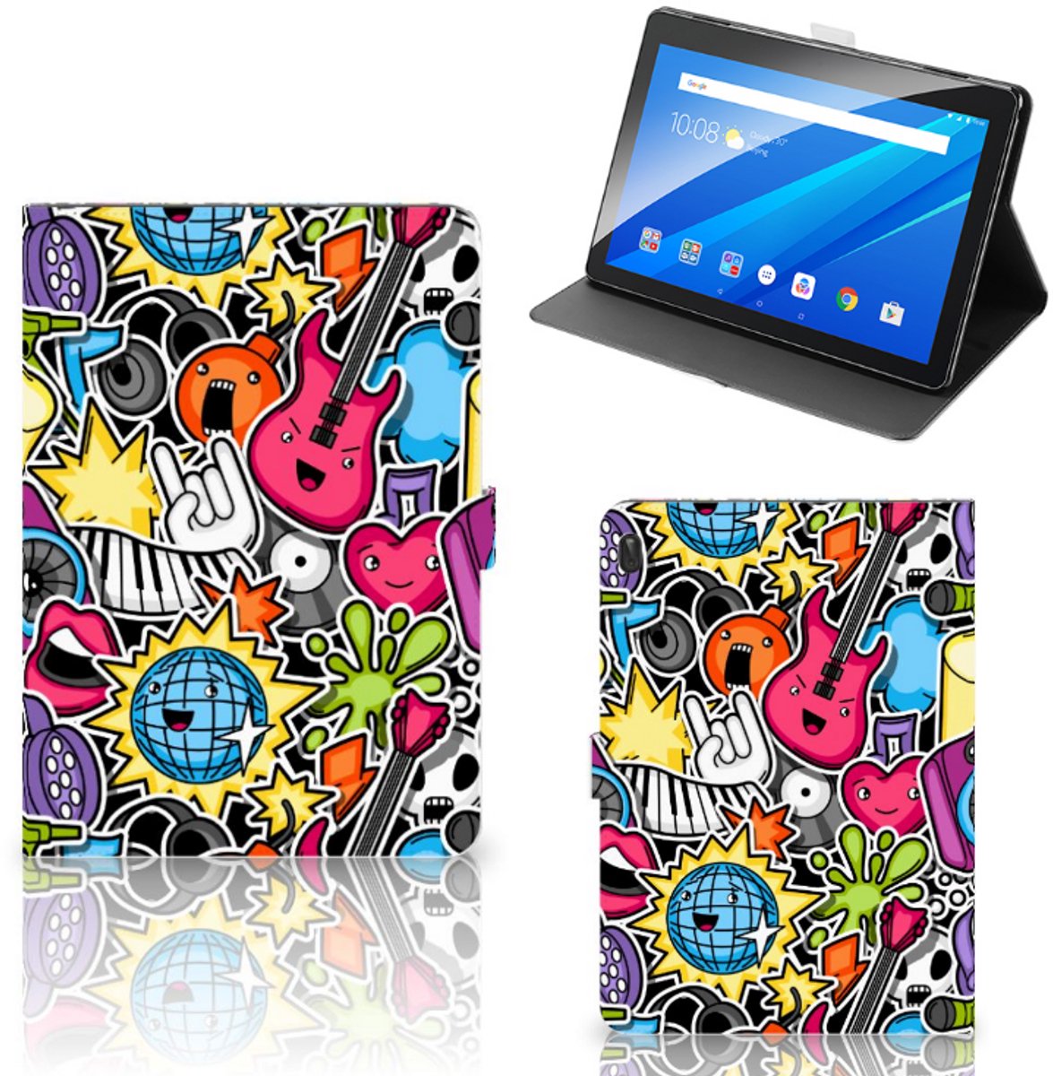 Lenovo Tab E10 Tablet Hoes met standaard Punk Rock