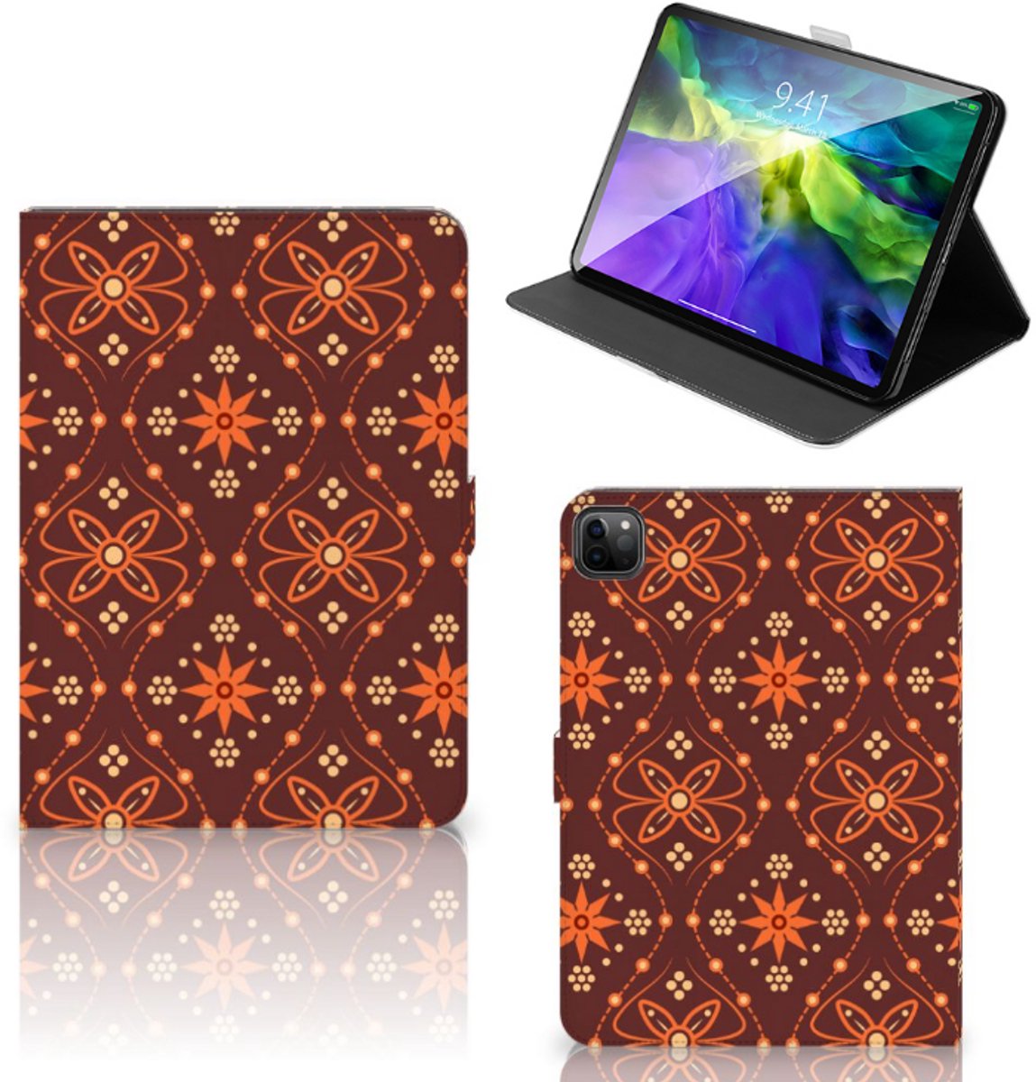 iPad Pro 11 2020/2021/2022 Tablet Hoes Batik Brown