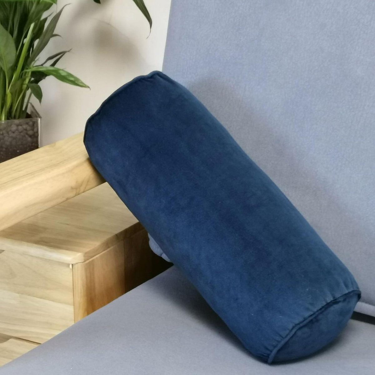 Cilinder Kussen - Bolster Kussen Rond - Extra Ondersteuning Zitten - Afneembare Velvet Hoes - 15x100cm - A1