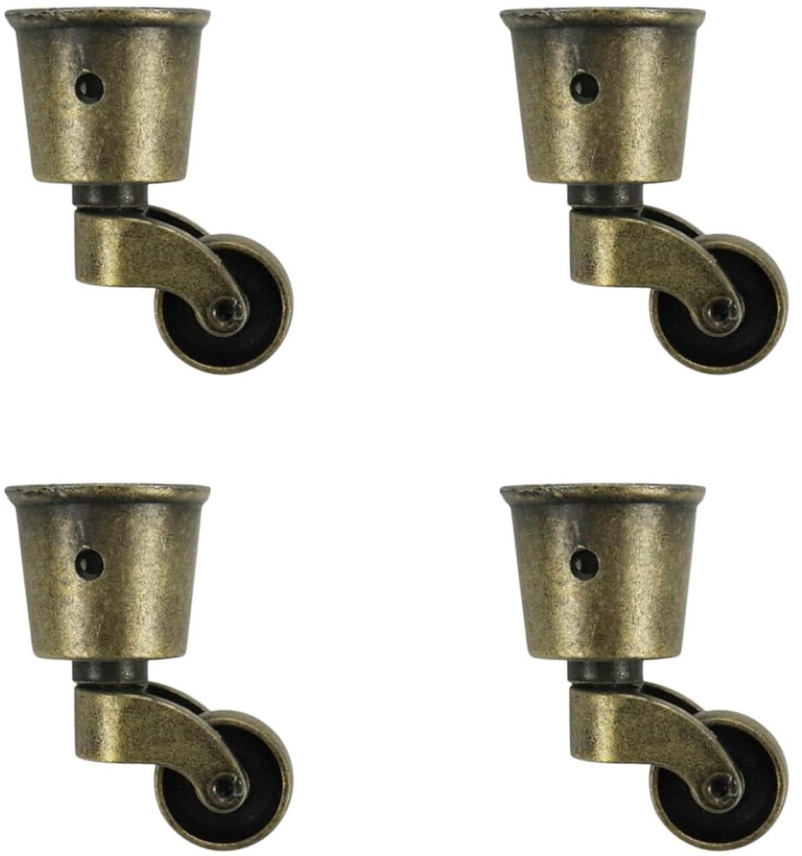 Ronde Wiel Cup - Meubelzwenkwielen Decoratieve Casters - Meubels Verplaatsen - Zinklegering Materiaal - 32 mm Beker Diameter - Groen Brons