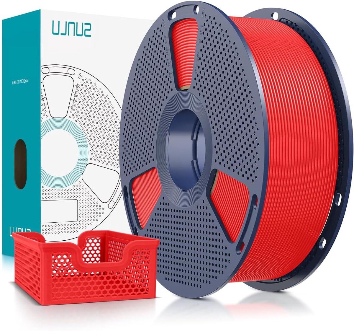 PLA Plus Filament - 3D Printer Materiaal - Hoge Snelheid Printen - Verhoogde Taaiheid - 1 Kilogram - Rood