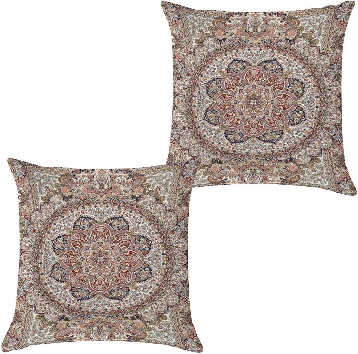 Kussenslopen Set - Kussenhoezen Decoratie - Woonkamer Aankleden - Dubbelzijdige Print - 45 x 45 cm - Vintage Bloemen
