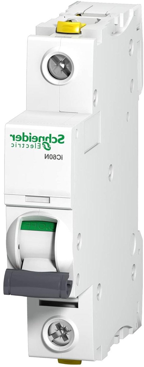 Stroomonderbreker 1-polig - Zekering Automaat - Elektrische Beveiliging - Met VisiTrip foutindicatie - 1A - Grijs