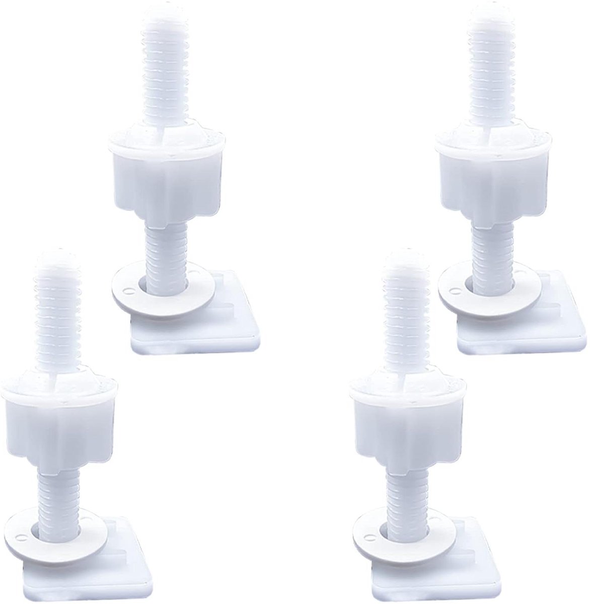 Toiletbril Schroeven - WC-bril Bouten - Toiletbril Bevestigen - Universele Pasvorm - 68 mm - Wit