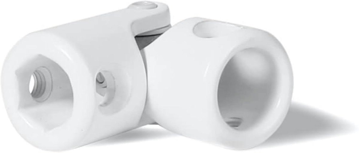 Rolluik Slinger Bevestiging - Zwengel Koppeling - Rolluiken Bedienen - Gepassiveerd Verzinkt Staal - Ø12mm 10mm Zeskant - Wit