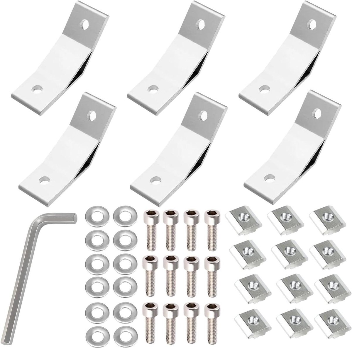 Hoekverbinder Aluminium Profiel - Hoekstuk Bevestiging - Frame Constructies Bouwen - 135 Graden Hoek - 40x40 mm - Zilverkleurig