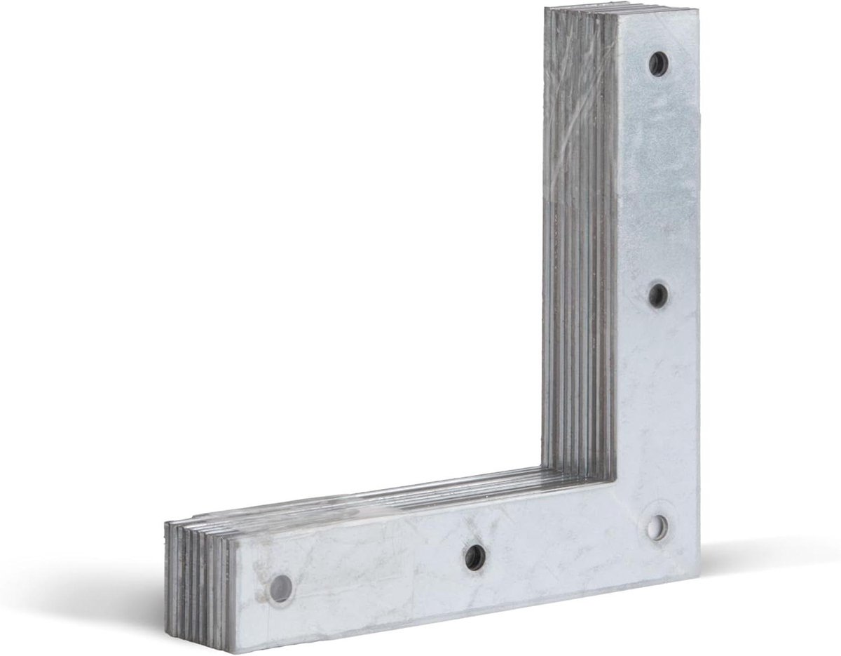 Raamhoek Bevestiging - Hoekverbinder Staal - Houtverbinding Verstevigen - Sendzimir Verzinkt - 160 x 160 mm - Staal