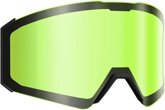 Skibril - Sneeuwbril Snowboardbril - Wintersport Zicht - Magnetisch Verwisselbare Lens - 8.25" x 3.75" - Zwart