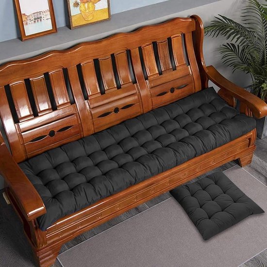Ligstoelkussen - Ontspanningskussen Stoelkussen - Buiten Ontspannen - Antislip Bevestigingsriemen - 40 x 40 cm - Grijs — afbeelding 4