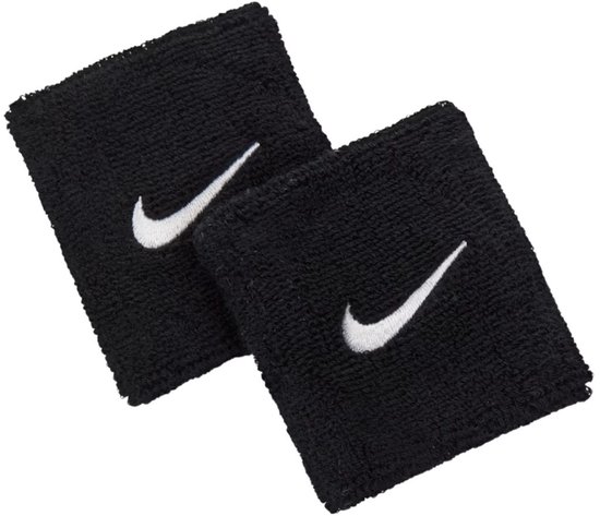 Nike Swoosh Classic 2-Pack Zweetbandjes pols Zwart