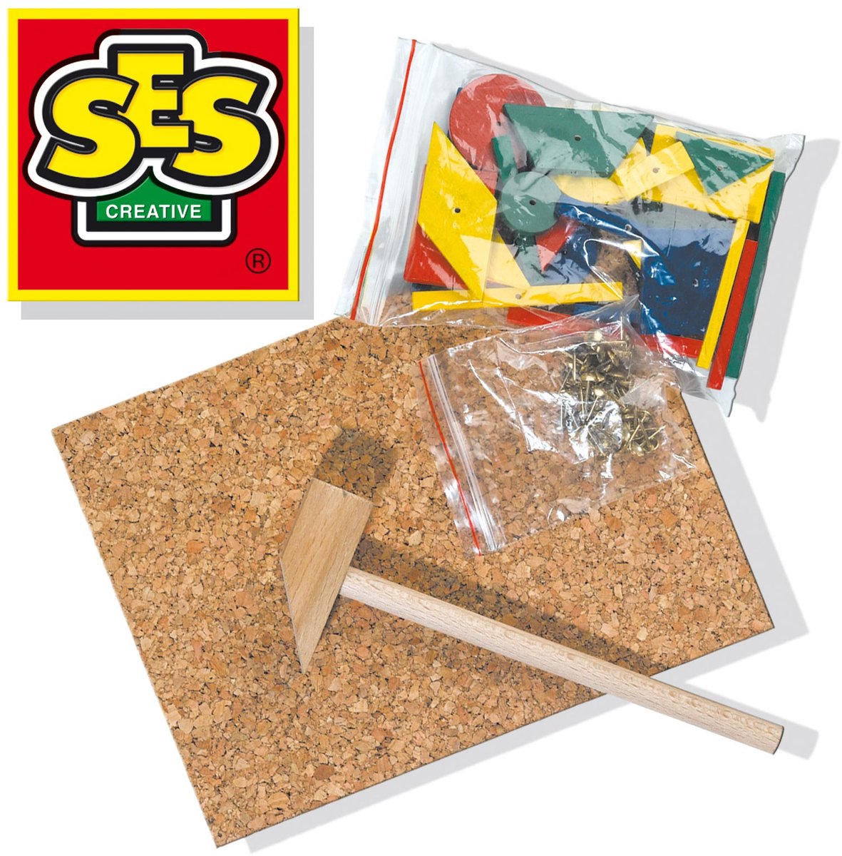 SES Creative - Hamertje Tik - Original - Montessori Speelgoed - originele set met basisvormen - Knutselen — afbeelding 4