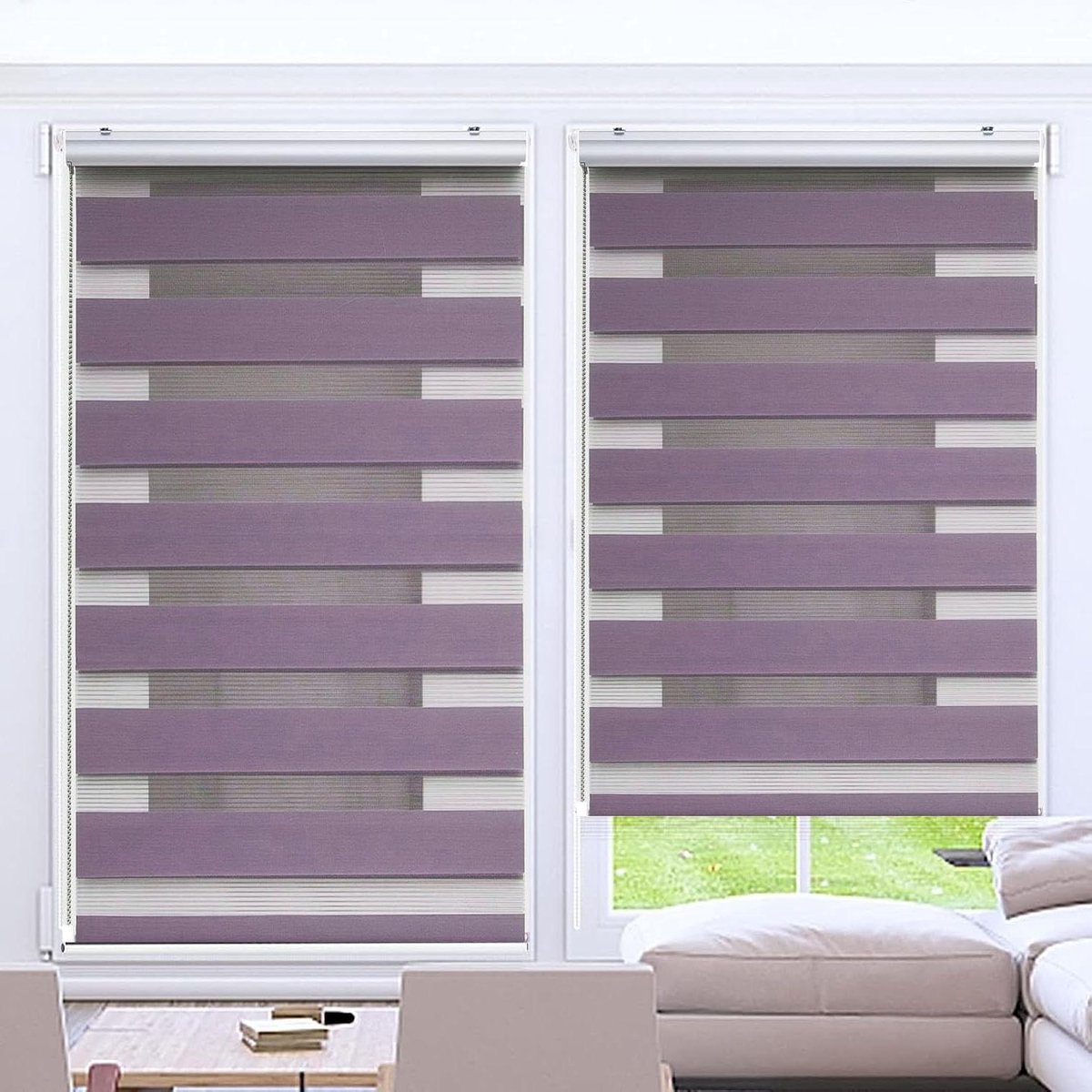 Jaloezieën Voor Ramen - Luxaflex Gordijnen - Privacy En Zonwering - Goede Luchtdoorlatendheid - 85x200 cm - Purper
