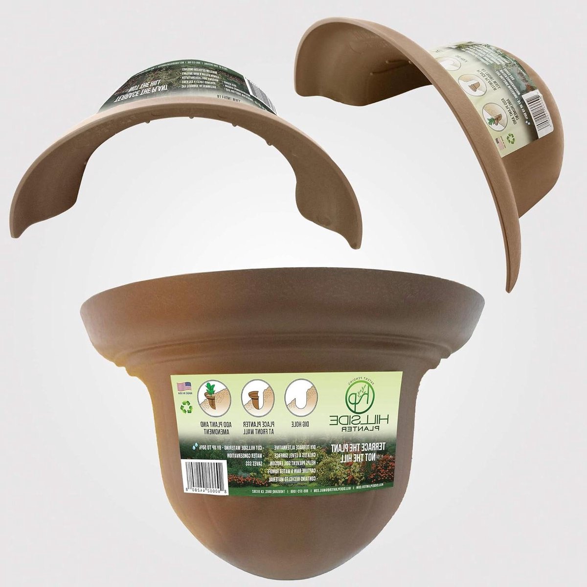Erosie Controle Matten - Bodem Stabilisatie - Tuinieren op Hellingen - Waterbesparend Ontwerp - Tot 5 Gallon - Bruin