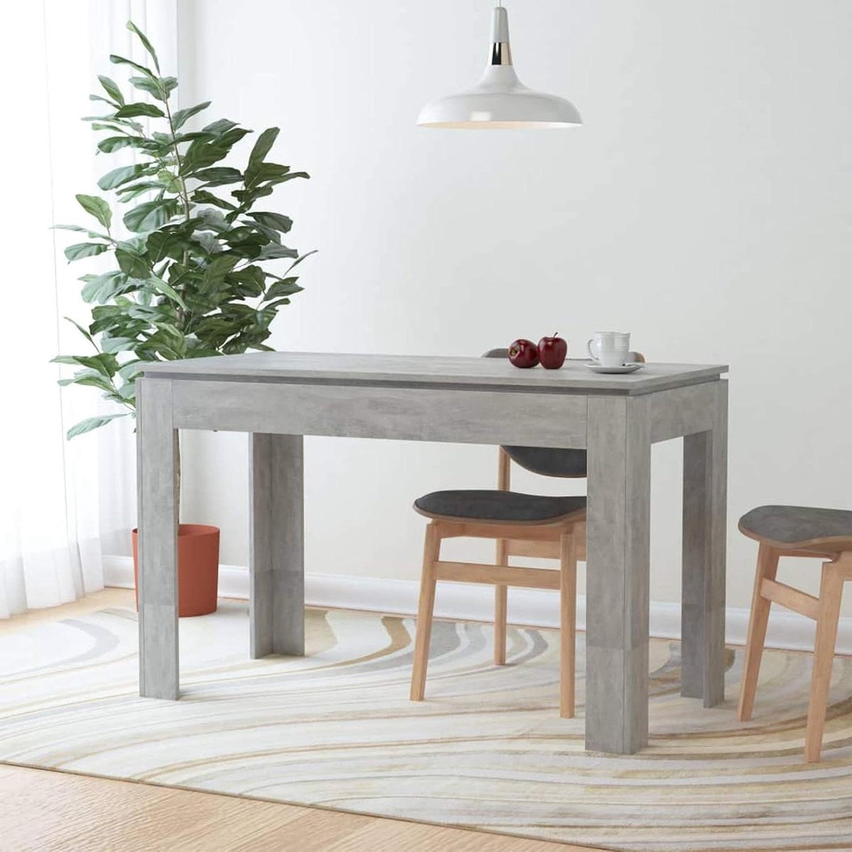 Eettafel - Keukentafel Bartafel - Samen Eten - Duurzaam Houtmateriaal - 120 x 60 x 76 cm - Betongrijs