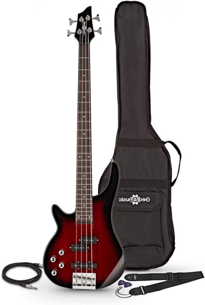 Elektrische Basgitaar - 4 Snarige Bas - Muziek Maken - Ultralichte Body - 416 Kilogram - Rood
