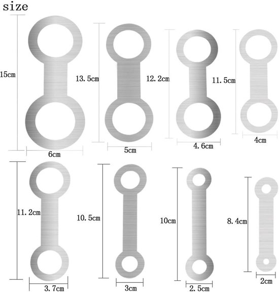 Saxofoon Reparatie Kit - Bladmuziek Gereedschap - Saxofoon Onderhoud - 8 Delige Set - 15 cm - Zilver van Merkloos — afbeelding 4
