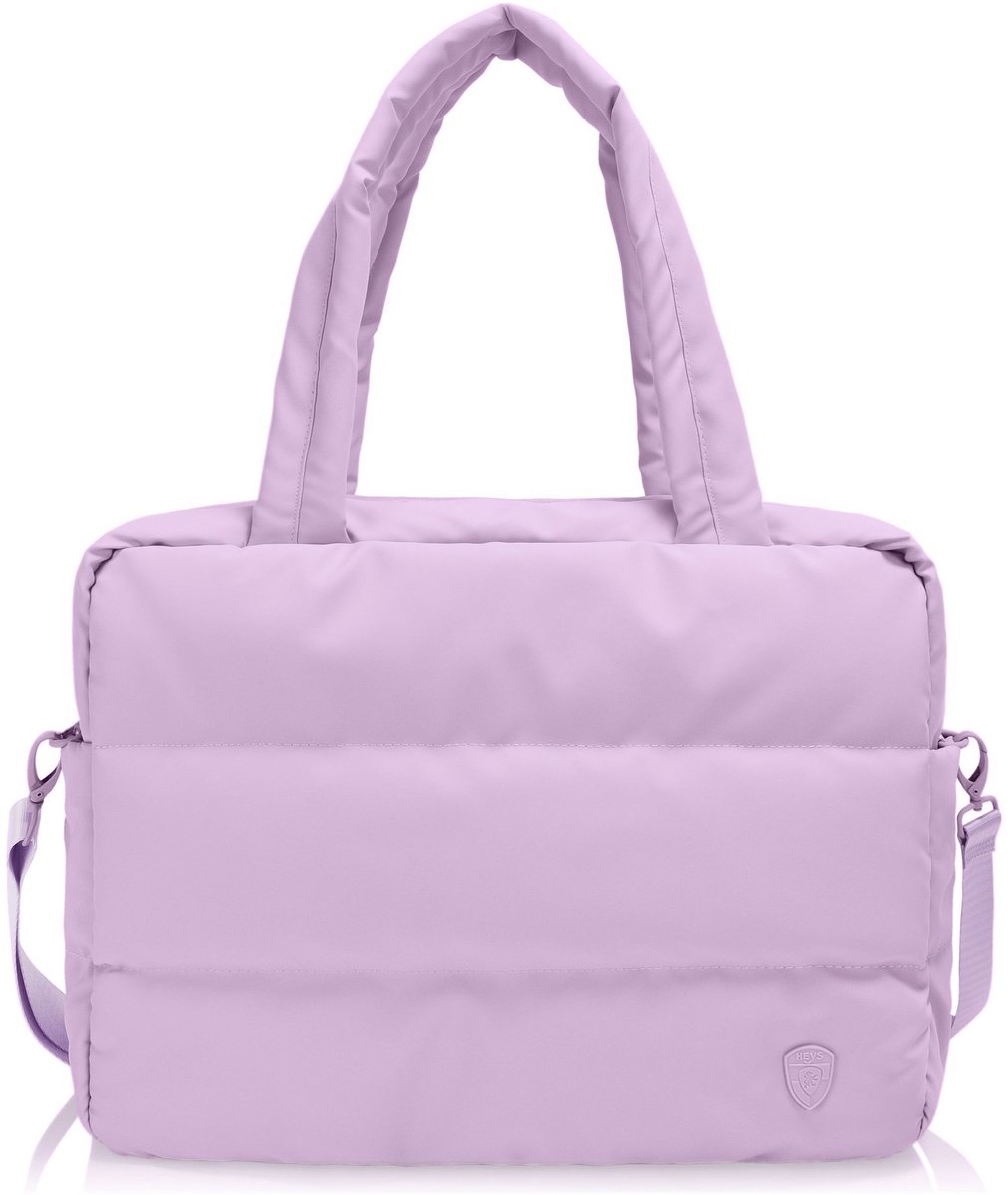 HEYS reistas schoudertas met laptopvak The Puffer Personal Bag Lavender paars