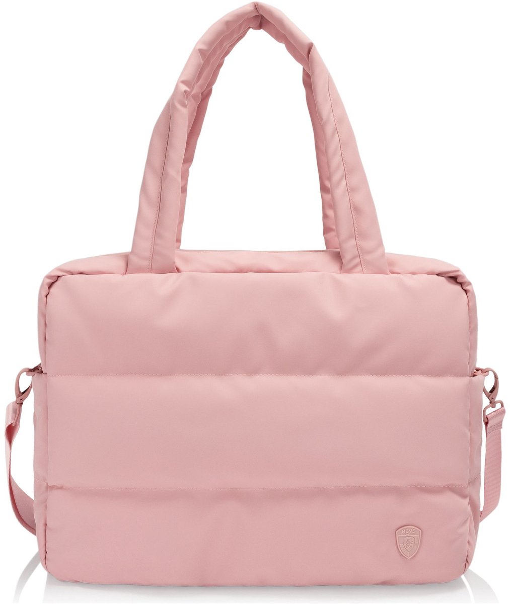 HEYS reistas schoudertas met laptopvak The Puffer Personal Bag Rose roze