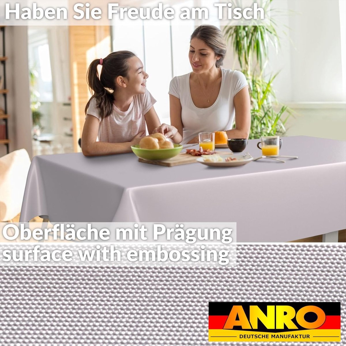 Tafelzeil - Afwasbaar kleed - Tafel beschermen - Op maat te knippen - 180 x 100 cm - Grijs
