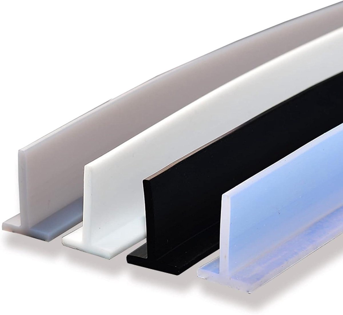 Douche Drempel - Waterkerende Strip - Badkamer Droog Houden - Zelfklevend Systeem - 16mm Breed 30mm Hoog - Grijs