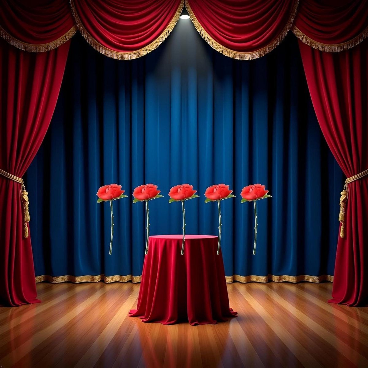 Opvouwbare Rozen Trucs - Magische Bloemen - Goochelshows Uitvoeren - Onmiddellijke Bloem Verschijning - 5 Stuks - Karmozijnrood