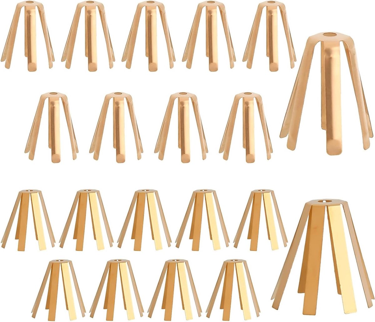 20 Stuks Universele Golf Schacht Adapter Ringen, Duurzame Messing Wasringen voor Golfclubs met 6 en 8 Poten, Accessoires voor Golfclub Spacer en Verbetering van Prestaties