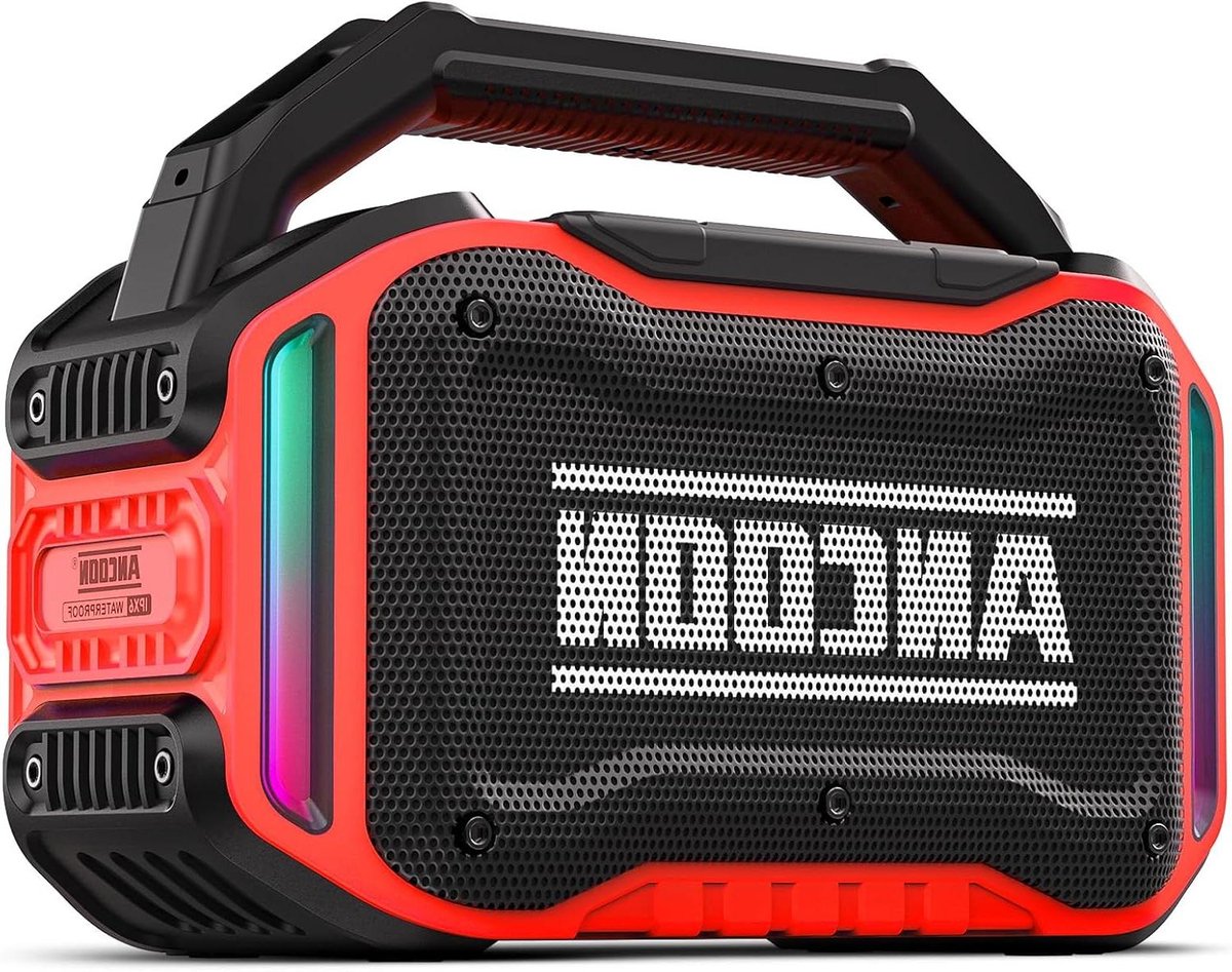 Draadloze Bluetooth Luidspreker - Draagbare Speaker - Feestelijke Muziek - IPX6 Waterdicht - 80 W - Rood