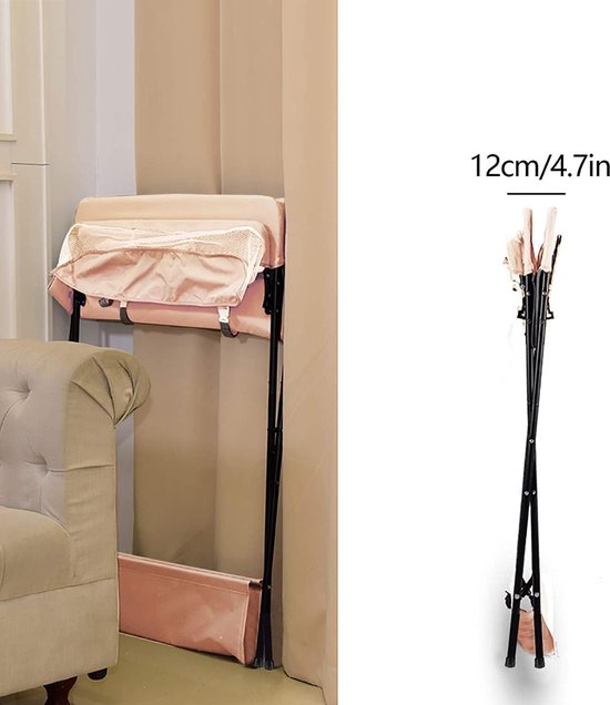 Baby verzorgingstafel - Commode badje - Baby verzorgen - Opvouwbaar draagbaar - Tot 25 kg - Roze van Merkloos — afbeelding 4