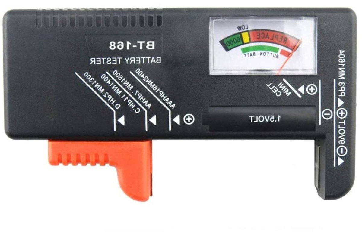 Batterijtester Universeel - Batterij Checker - Batterijen Testen - Geen Batterij Nodig - 11 x 4.2 x 6.1 cm - Zwart
