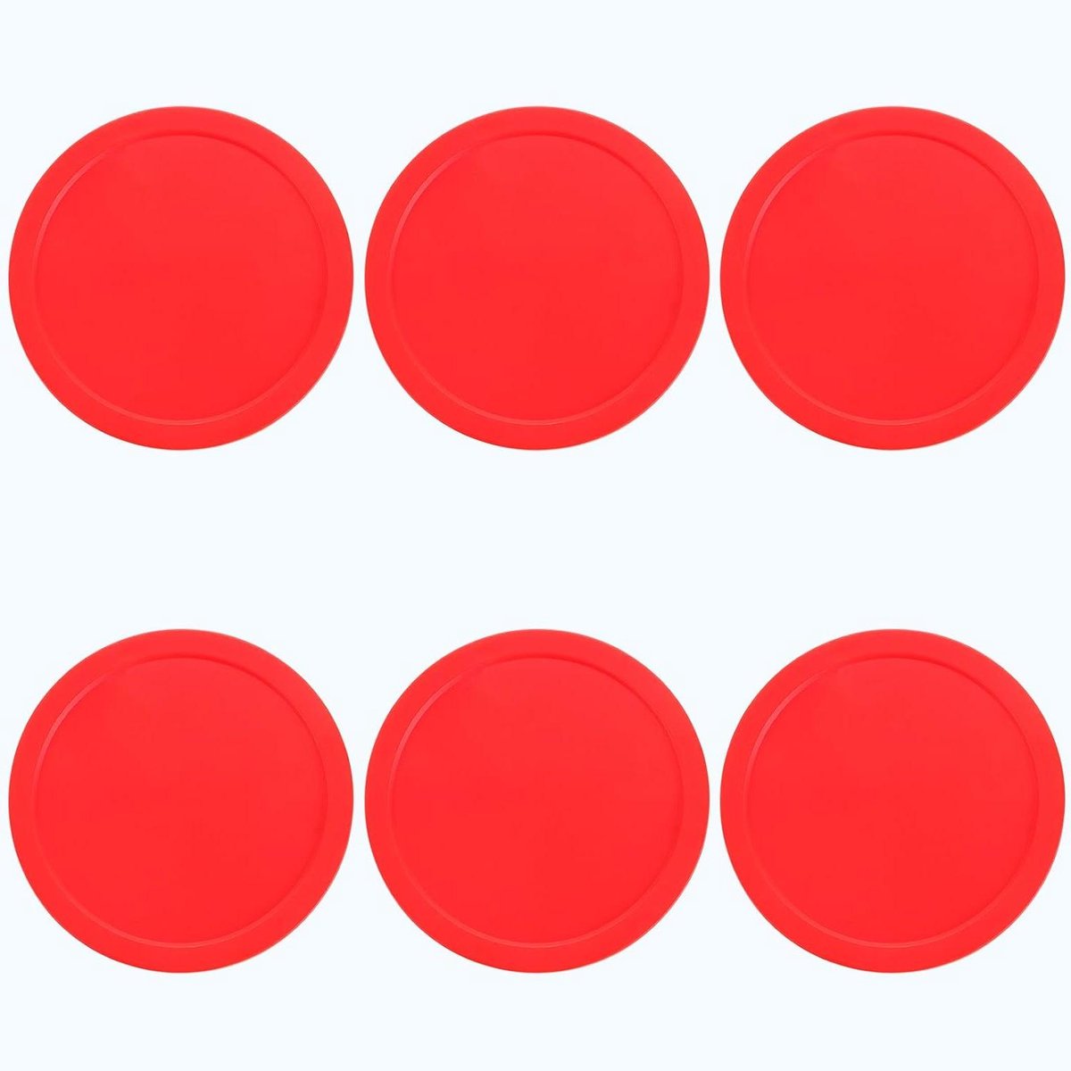Air Hockey Pucks - Tafelhockey Schijven - Spel Spelen - Zwaar Uitvoering - 82mm Diameter - Rood