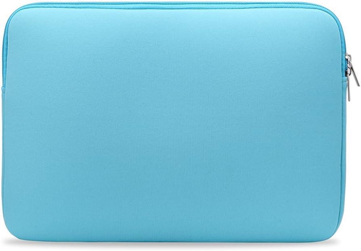 Laptophoes - Notebook tas - Laptop beschermen - Schuimrubberen pad - 37 x 26 x 2 cm - lichtblauw