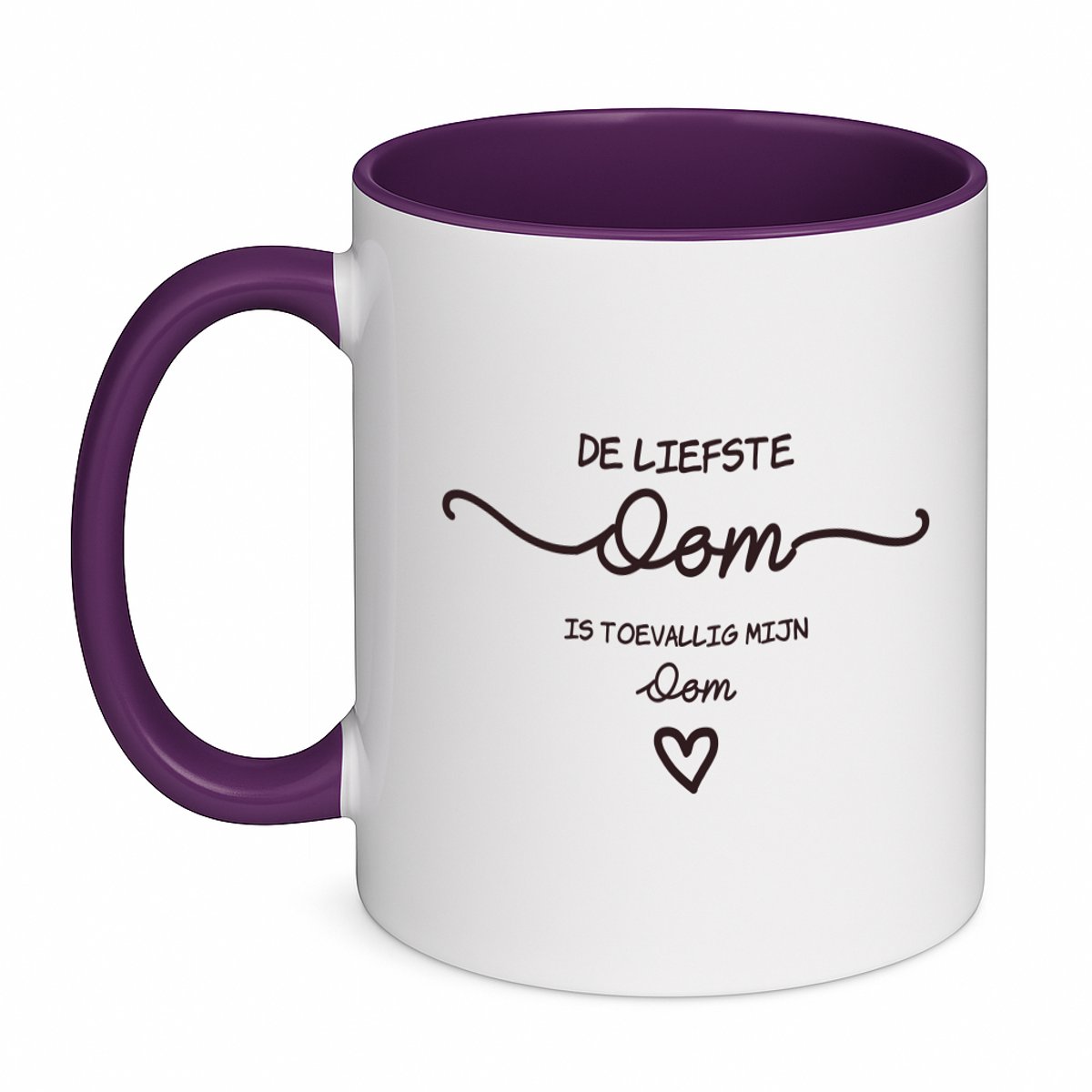 Hacebo® - Oom cadeau koffiebeker paars - Oom - De liefste Oom - thee mok - koffie beker - Oom cadeau - Oom mok - Oom cadeautjes - Oom verjaardag - liefste Oom - Bonusoom - Leuk kado om te geven - koffiemok - 350 ML inhoud