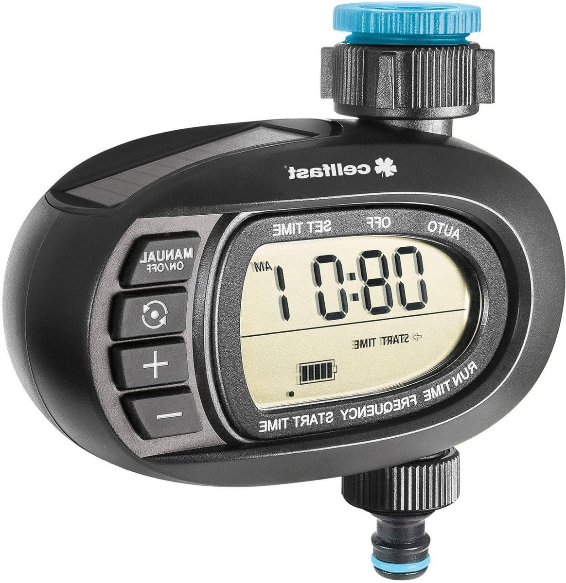 Zonnebesproeiingscontroller - Automatische Timer - Planten Water Geven - Werkt op Zonne-energie - G3/4" en G1" - Zwart